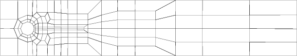 Example of a coarse mesh and the number of degrees of freedom for refined levels