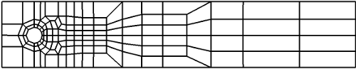 Underlying mesh, coarse grid