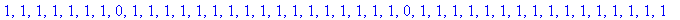 sim := 1, 1, 1, 1, 1, 1, 1, 1, 1, 1, 1, 0, 1, 1, 1,...