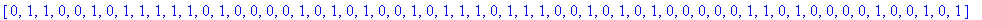 kopf := [0, 1, 1, 0, 0, 1, 0, 1, 1, 1, 1, 1, 0, 1, ...