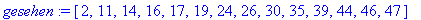gesehen := [2, 11, 14, 16, 17, 19, 24, 26, 30, 35, ...
