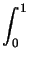 $\displaystyle \int_{0}^{1}$